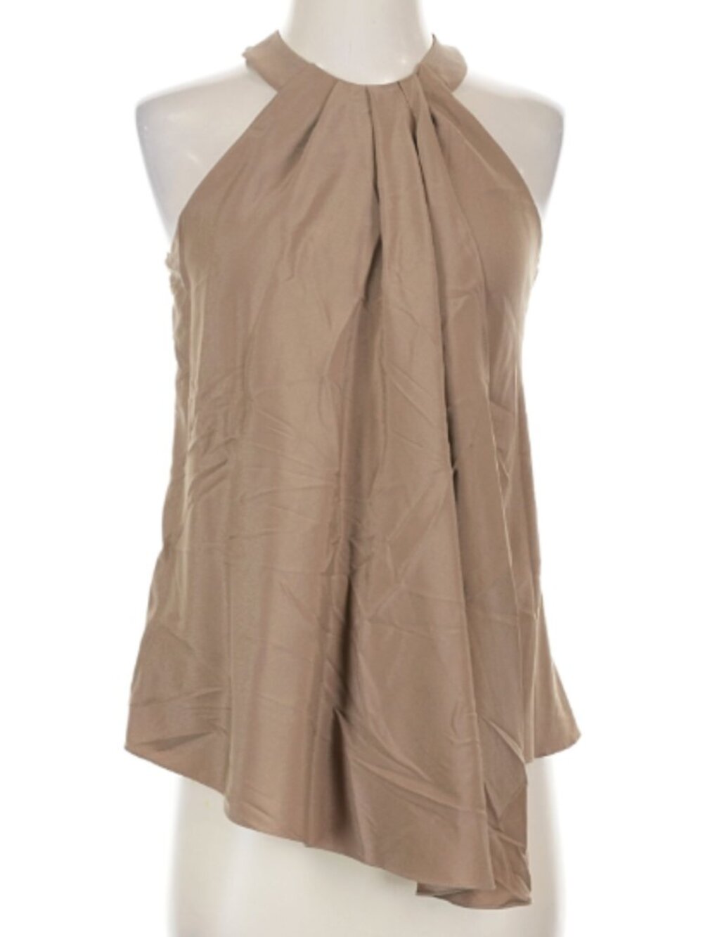 Ramy Brook silk sleeveless top in brown tan